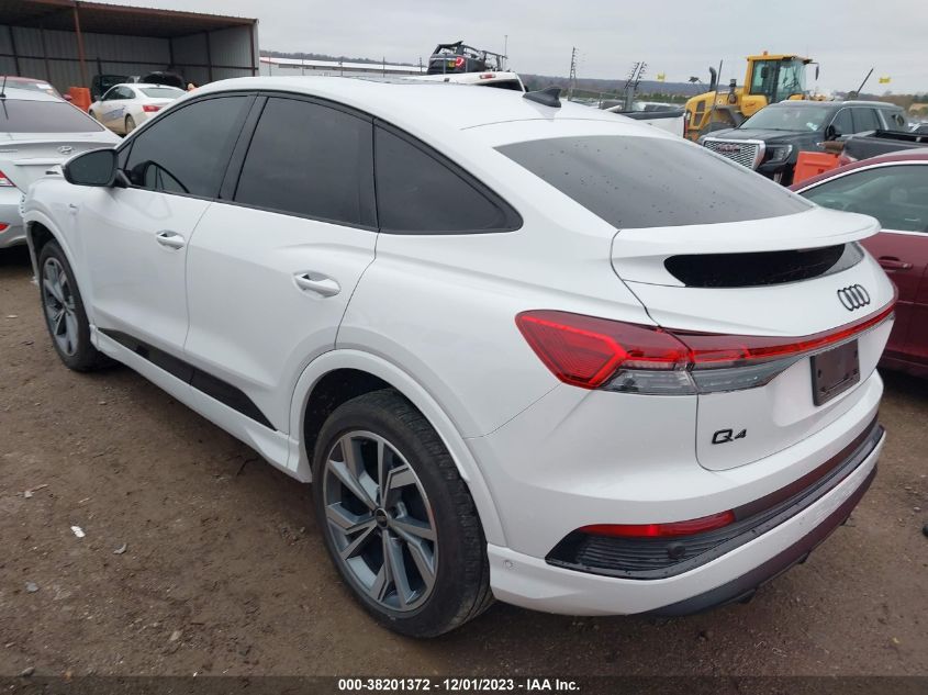 WA142BFZ6PP026028 2023 Audi Q4 Sportback E-Tron Prestige 50 Quattro