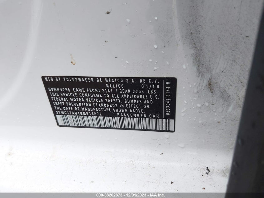 2016 VOLKSWAGEN GOLF SPORTWAGEN TSI SE 4-DOOR - 3VWC17AU4GM516872