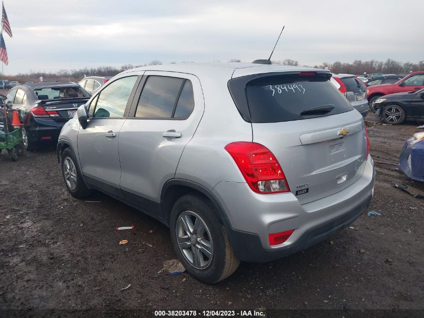 2019 Chevrolet Trax Ls VIN: 3GNCJKSB2KL384493 Lot: 38203478