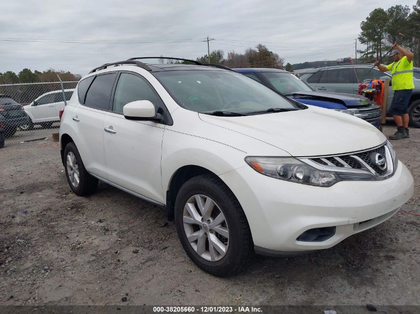 2012 Nissan Murano Sl VIN: JN8AZ1MU5CW107046 Lot: 38205660