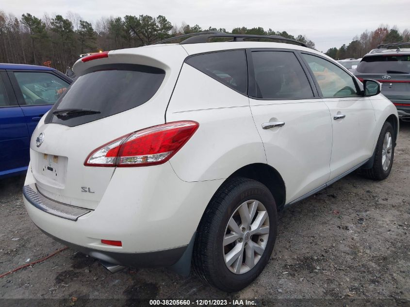 2012 Nissan Murano Sl VIN: JN8AZ1MU5CW107046 Lot: 38205660