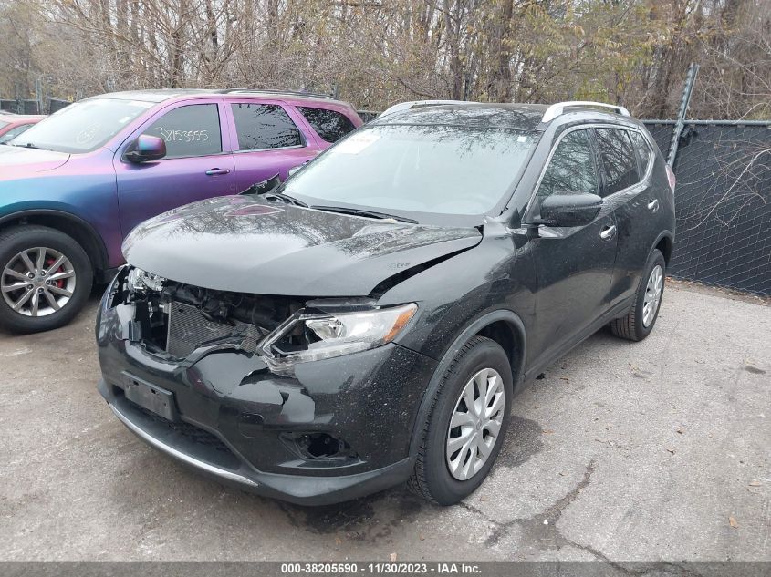 2016 Nissan Rogue S VIN: KNMAT2MT2GP640398 Lot: 38205690