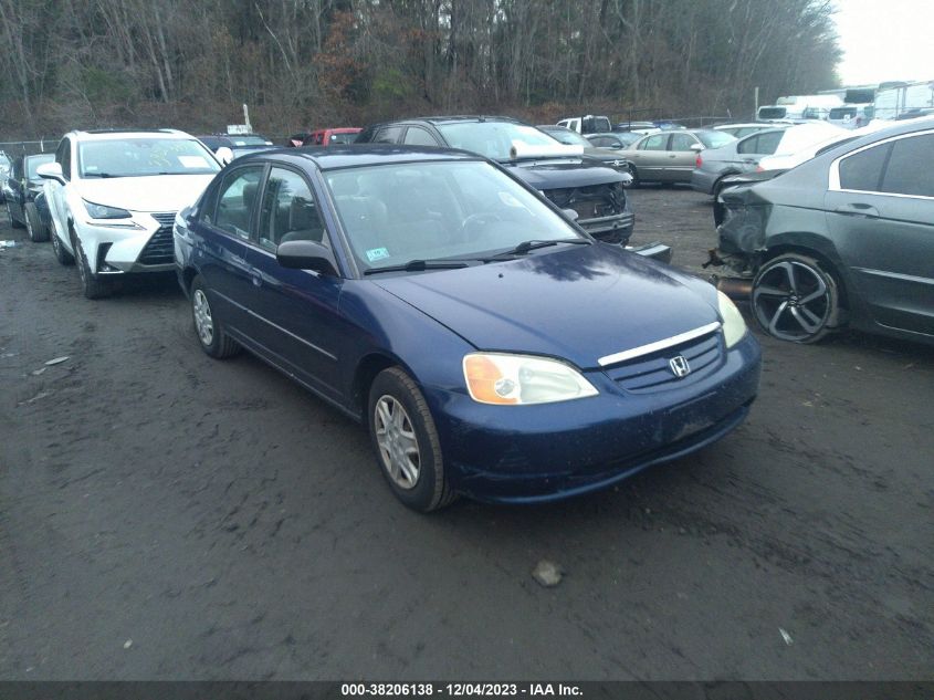 2003 Honda Civic Lx VIN: 2HGES16543H582551 Lot: 38206138