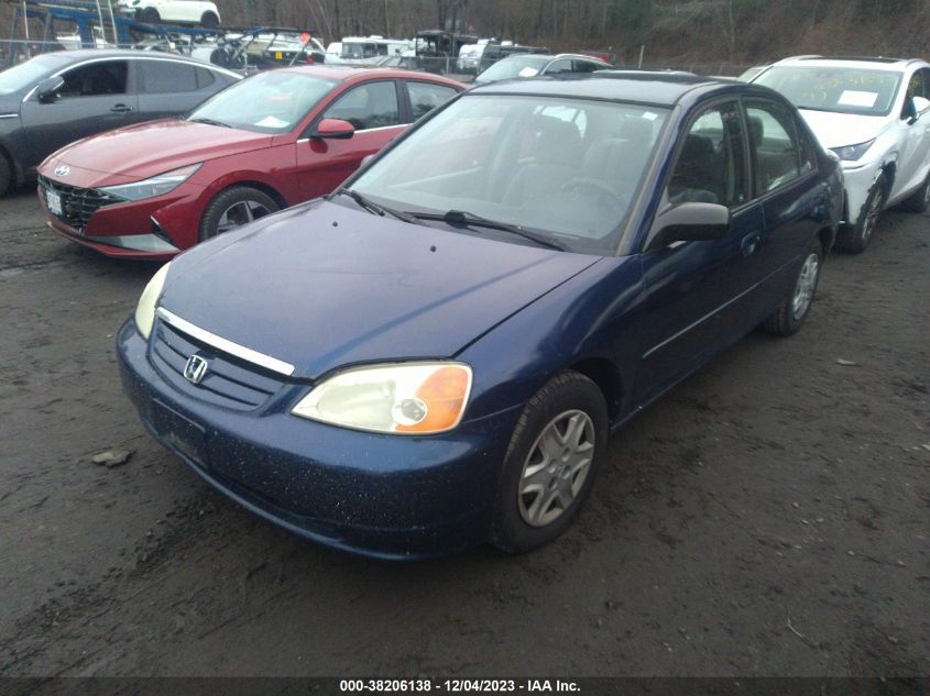 2003 Honda Civic Lx VIN: 2HGES16543H582551 Lot: 38206138