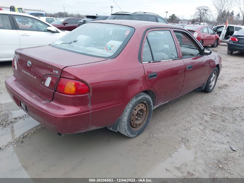 2000 Toyota Corolla Ve VIN: 1NXBR12E6YZ380345 Lot: 38206553