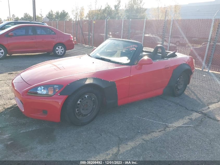 2001 Honda S2000 VIN: JHMAP11451T000887 Lot: 38208492