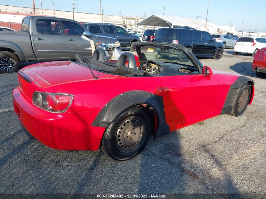 2001 Honda S2000 VIN: JHMAP11451T000887 Lot: 38208492