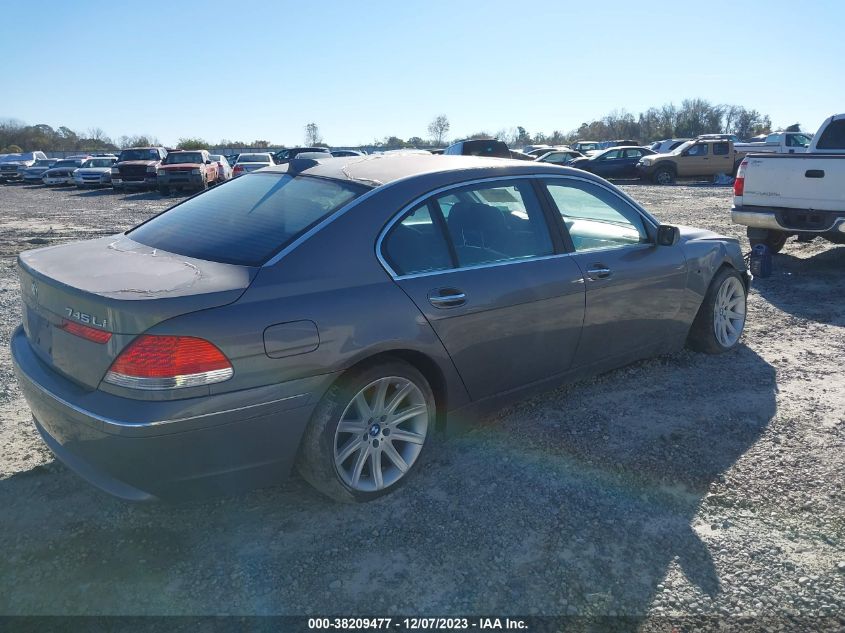 2005 BMW 745Li VIN: WBAGN63565DS59518 Lot: 38209477