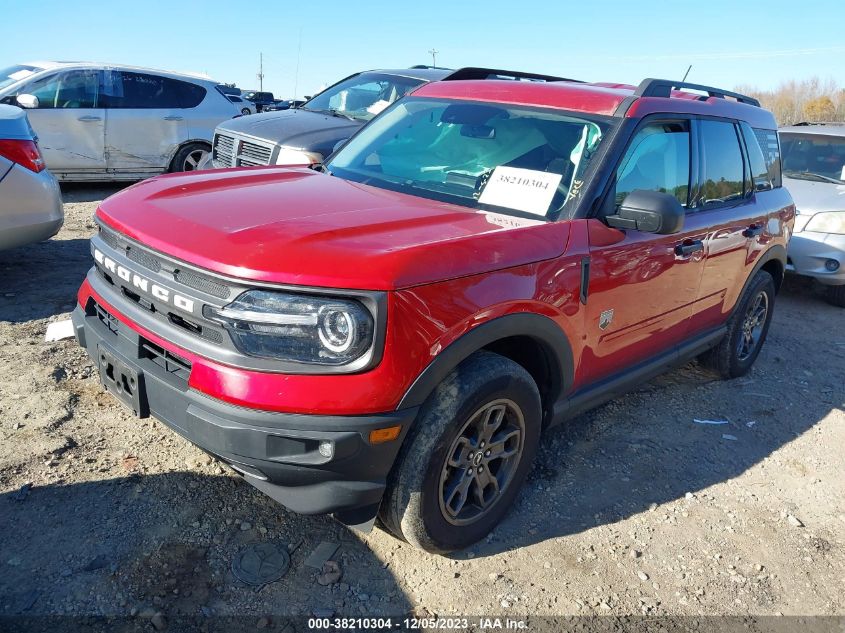 2021 Ford Bronco Sport Big Bend VIN: 3FMCR9B65MRA19752 Lot: 38210304