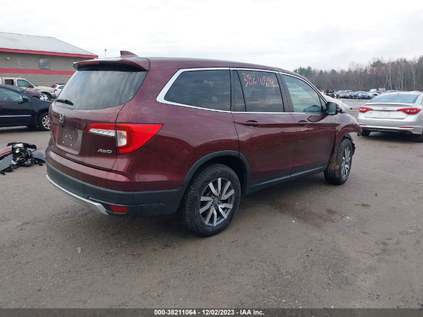 2021 Honda Pilot Awd Ex-L VIN: 5FNYF6H55MB061209 Lot: 38211064