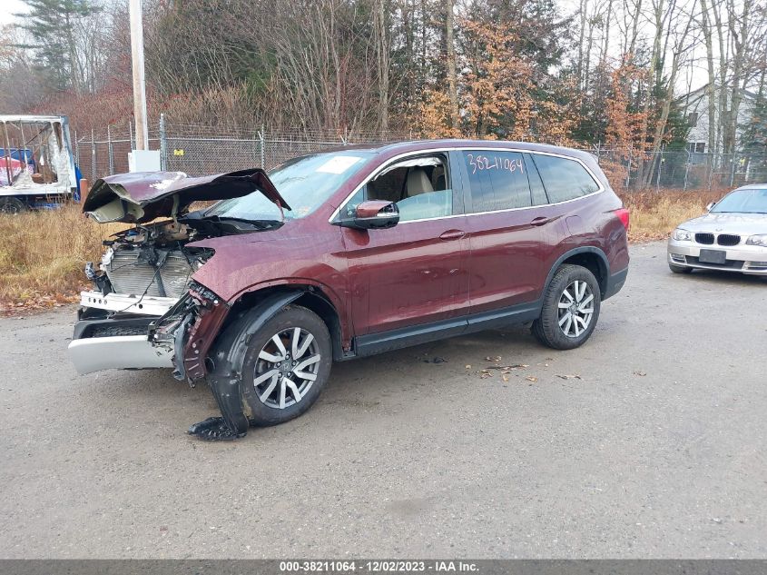 2021 Honda Pilot Awd Ex-L VIN: 5FNYF6H55MB061209 Lot: 38211064