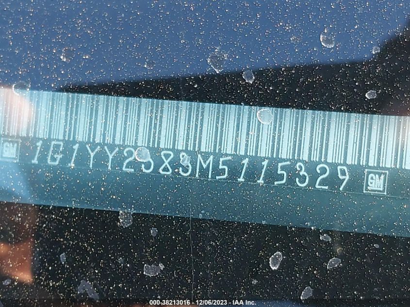 1991 Chevrolet Corvette VIN: 1G1YY2383M5115329 Lot: 38213016