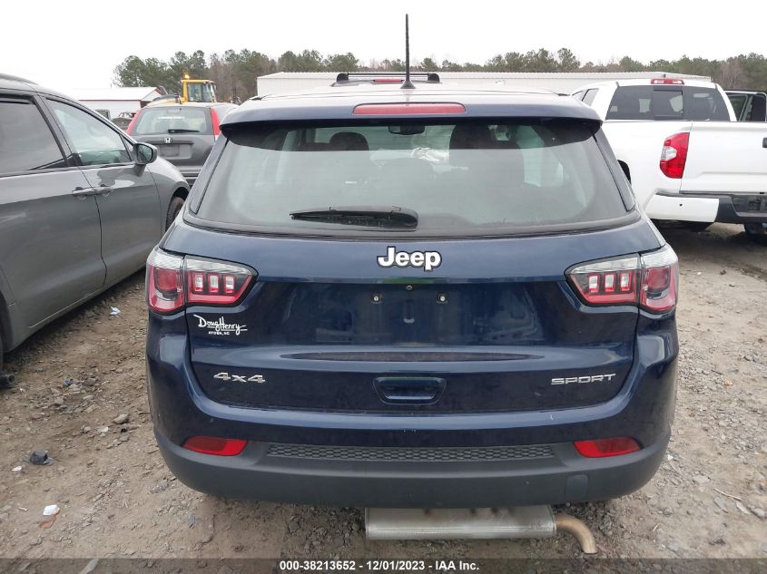 2018 Jeep Compass Sport 4X4 VIN: 3C4NJDAB1JT261376 Lot: 38213652