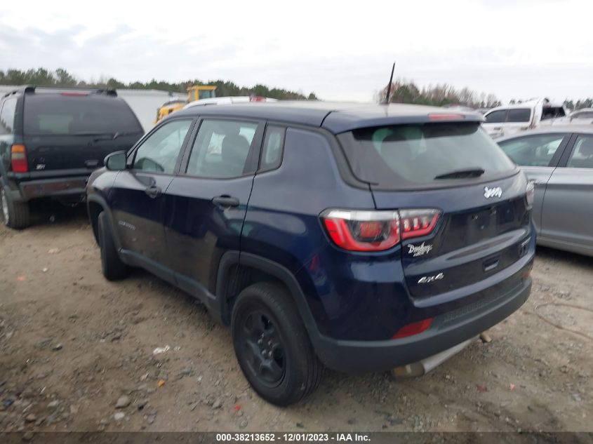 2018 Jeep Compass Sport 4X4 VIN: 3C4NJDAB1JT261376 Lot: 38213652