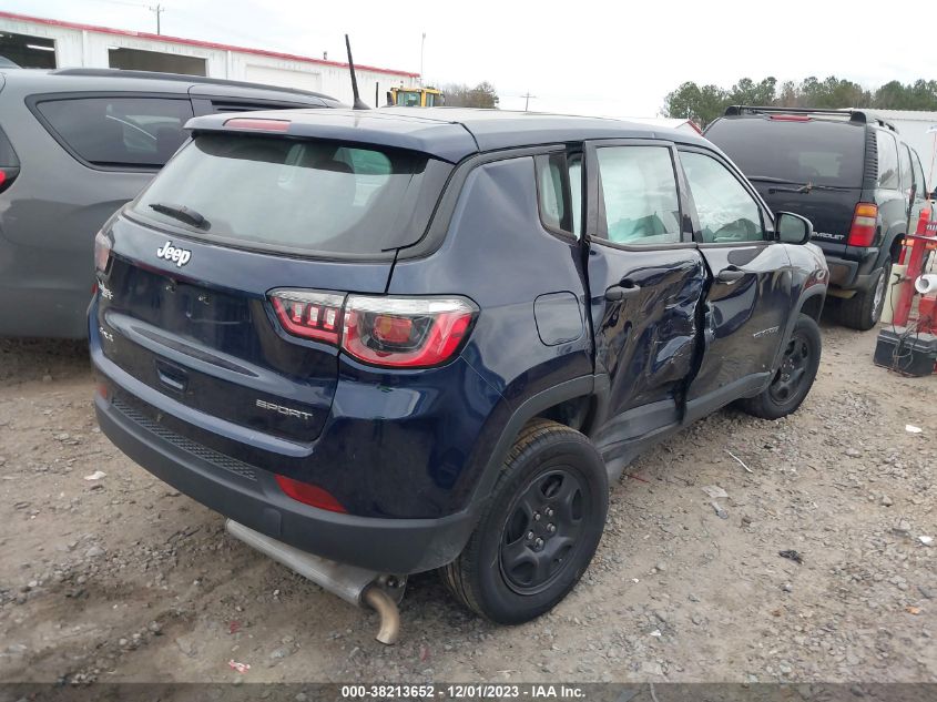 2018 Jeep Compass Sport 4X4 VIN: 3C4NJDAB1JT261376 Lot: 38213652