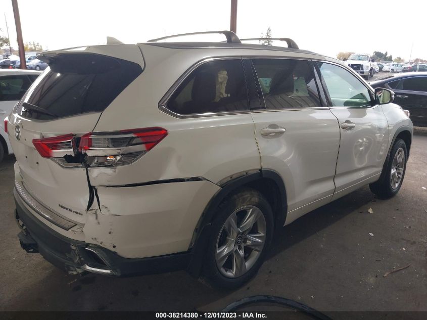 2017 Toyota Highlander Limited VIN: 5TDDZRFH6HS385145 Lot: 38214380