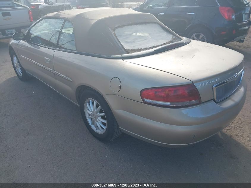 2002 Chrysler Sebring Lxi VIN: 1C3EL55R72N169475 Lot: 38216869