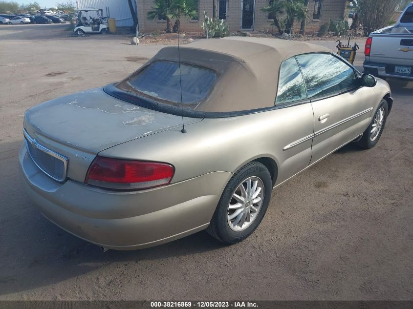 2002 Chrysler Sebring Lxi VIN: 1C3EL55R72N169475 Lot: 38216869