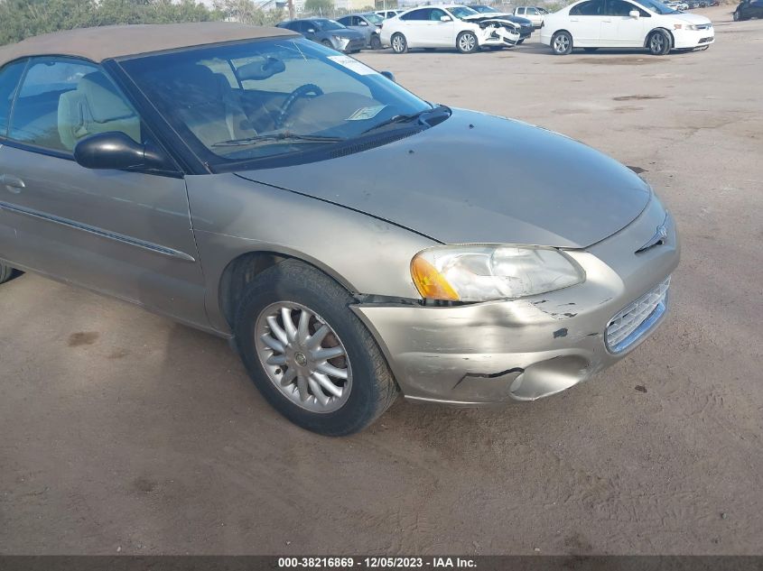 2002 Chrysler Sebring Lxi VIN: 1C3EL55R72N169475 Lot: 38216869