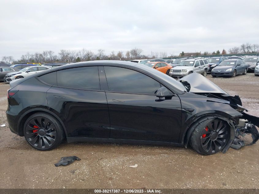 2023 Tesla Model Y Performance Dual Motor All-Wheel Drive/Awd VIN: 7SAYGDEF8PF750800 Lot: 38217387