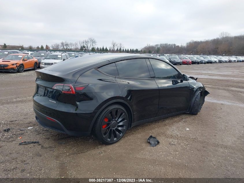 2023 Tesla Model Y Performance Dual Motor All-Wheel Drive/Awd VIN: 7SAYGDEF8PF750800 Lot: 38217387