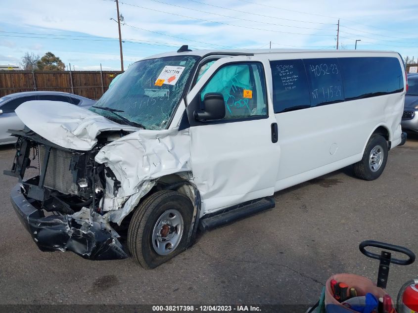 2022 Chevrolet Express Passenger Rwd 3500 Extended Wheelbase Ls VIN: 1GAZGNF75N1252812 Lot: 38217398