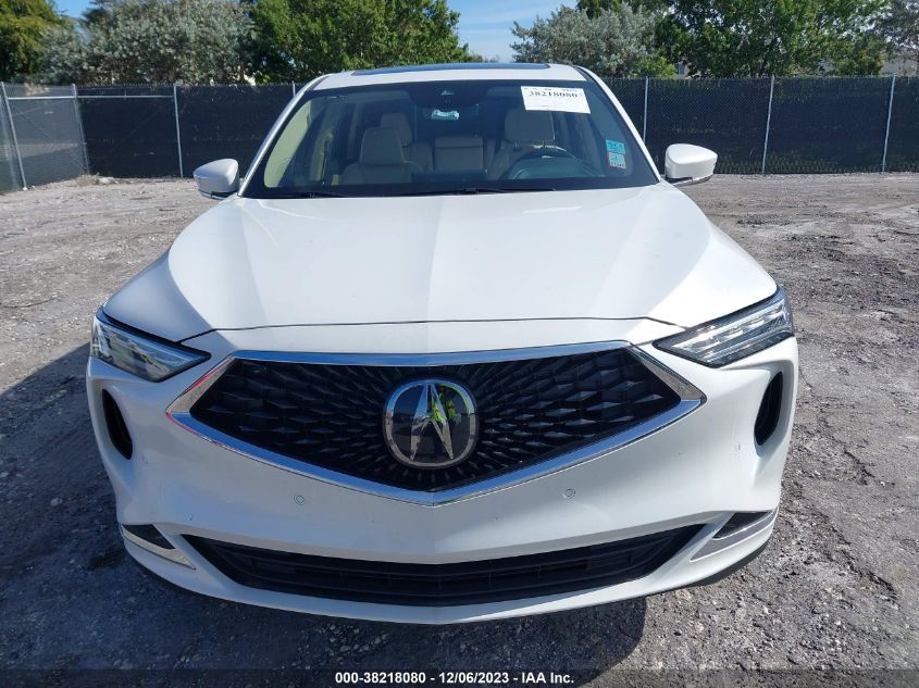 2022 Acura Mdx Technology Package VIN: 5J8YD9H49NL011301 Lot: 38218080