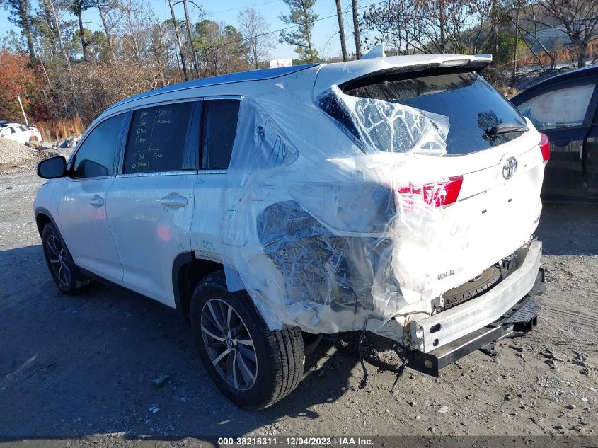 2019 Toyota Highlander Xle VIN: 5TDJZRFH5KS577635 Lot: 38218311