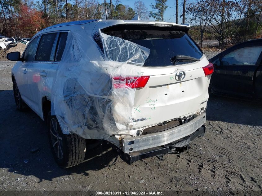 2019 Toyota Highlander Xle VIN: 5TDJZRFH5KS577635 Lot: 38218311