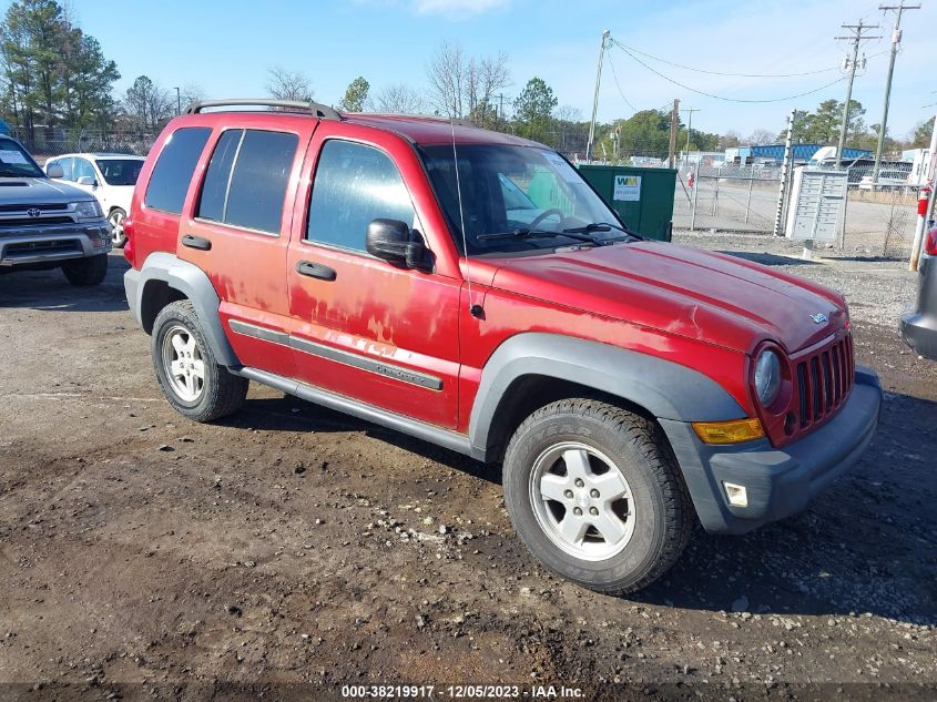 2006 Jeep Liberty Sport VIN: 1J4GL48K36W282489 Lot: 38219917