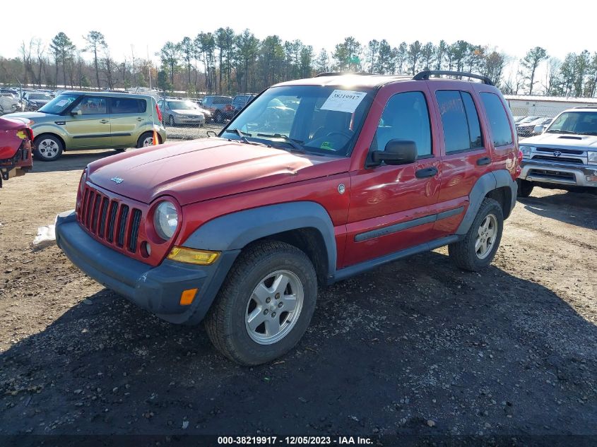 2006 Jeep Liberty Sport VIN: 1J4GL48K36W282489 Lot: 38219917