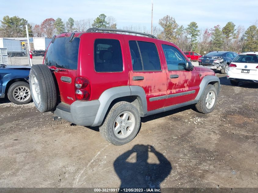 2006 Jeep Liberty Sport VIN: 1J4GL48K36W282489 Lot: 38219917