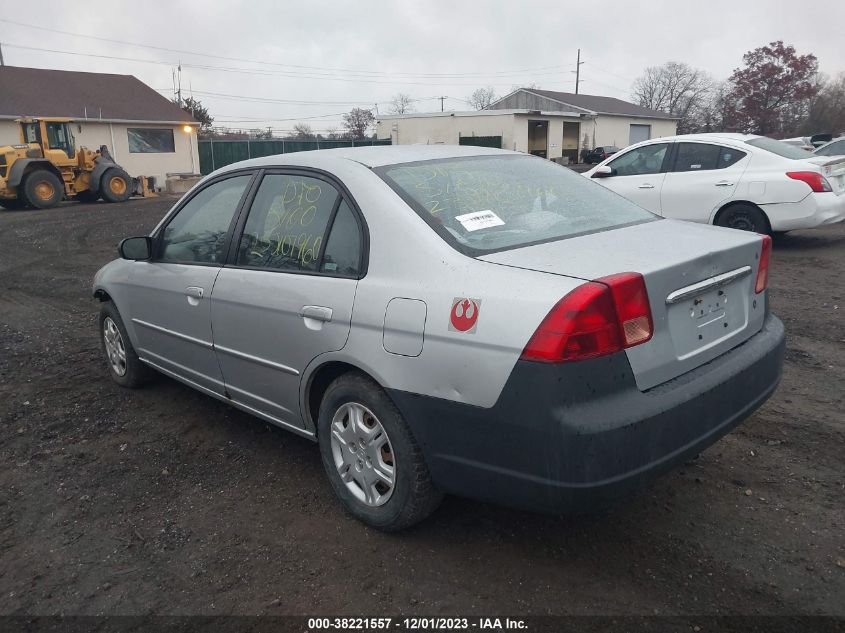 2002 Honda Civic Lx VIN: 2HGES16592H533392 Lot: 38221557