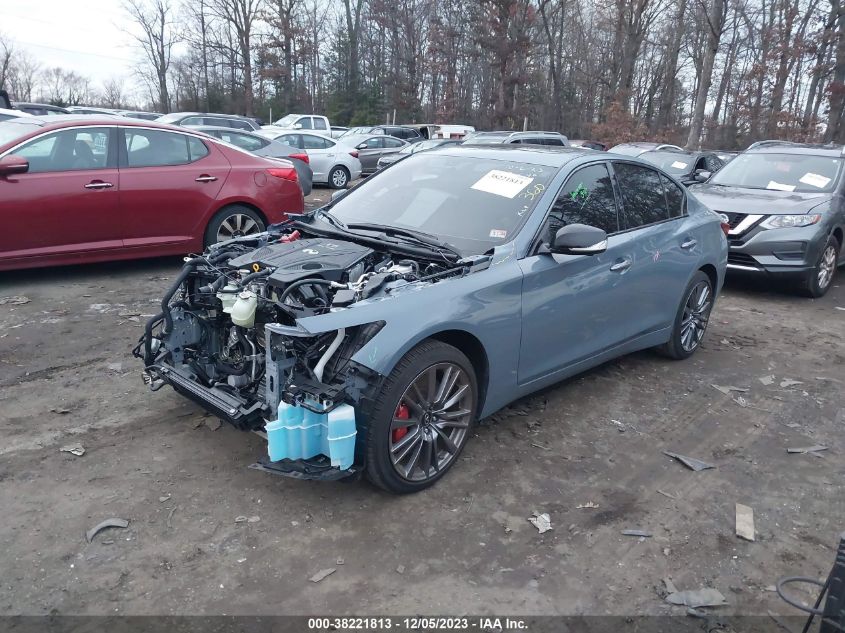 2023 Infiniti Q50 Red Sport 400 Awd VIN: JN1FV7DR5PM590540 Lot: 38221813