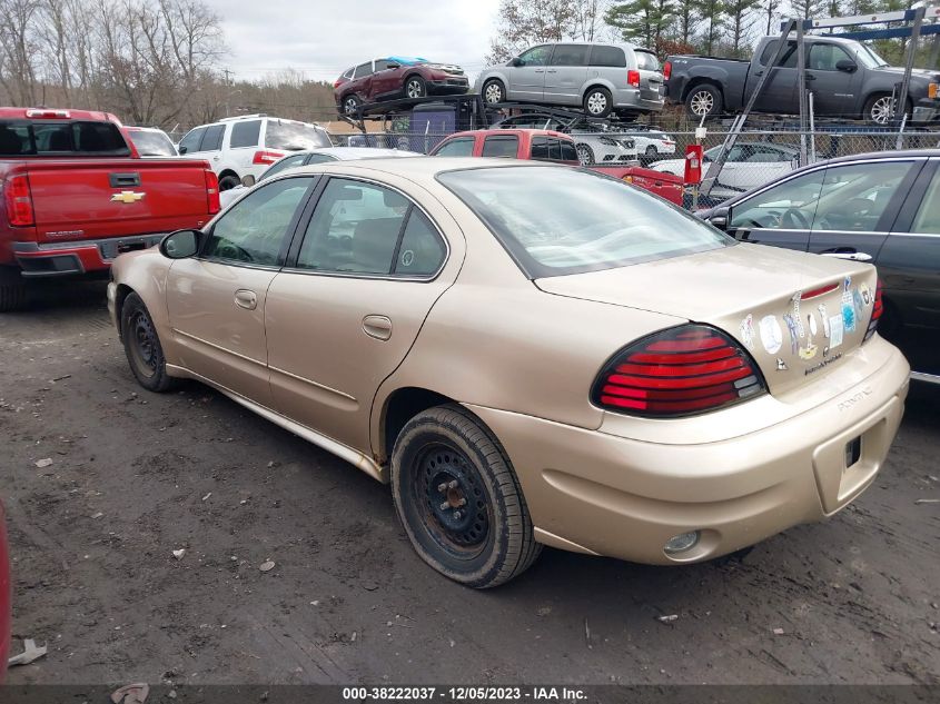 2003 Pontiac Grand Am Se VIN: 1G2NE52F43C209528 Lot: 38222037