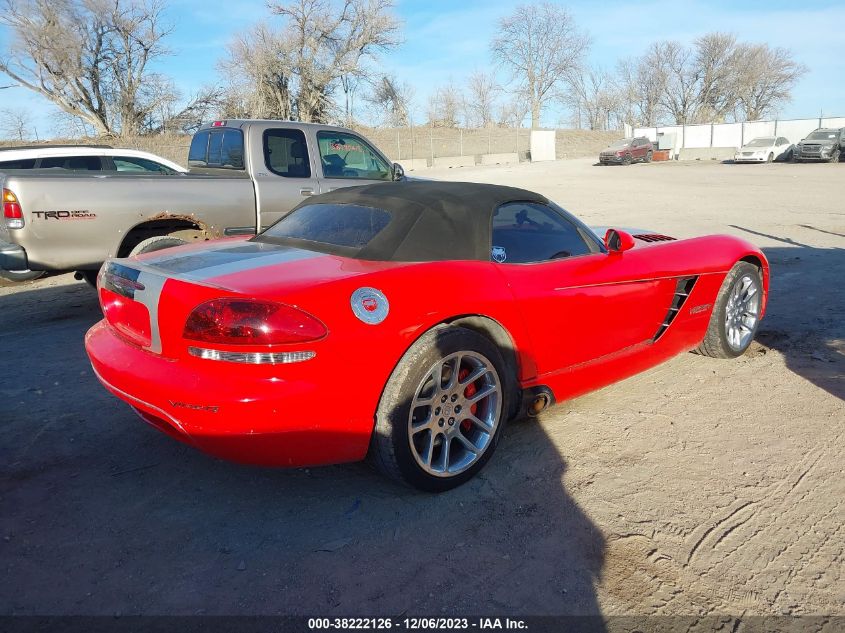 2004 Dodge Viper Srt10 VIN: 1B3JZ65Z34V100317 Lot: 38222126