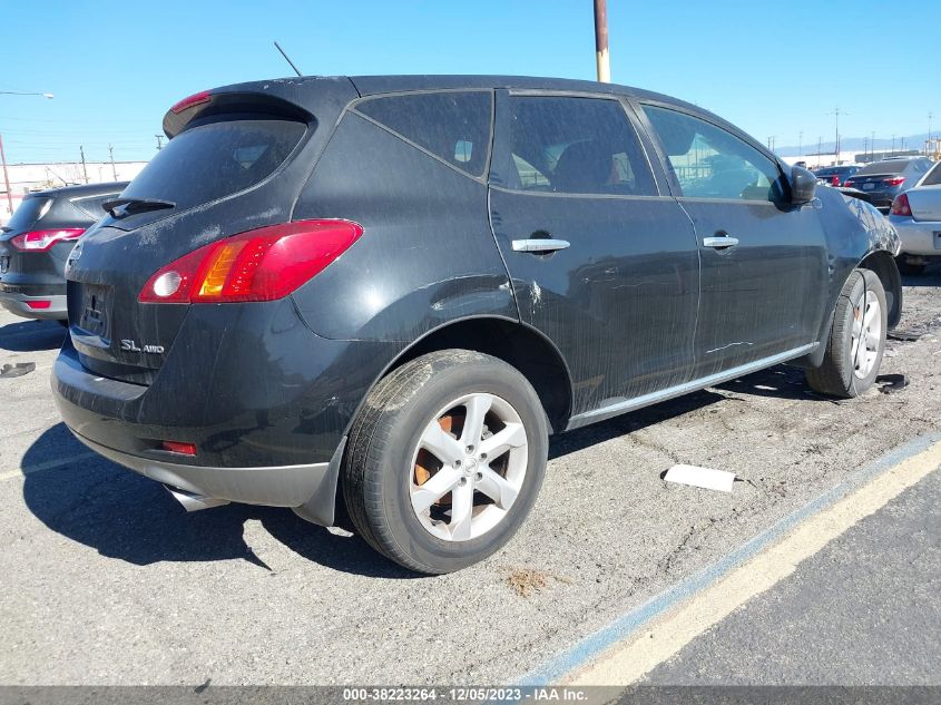 2009 Nissan Murano Sl VIN: JN8AZ18W39W115487 Lot: 38223264