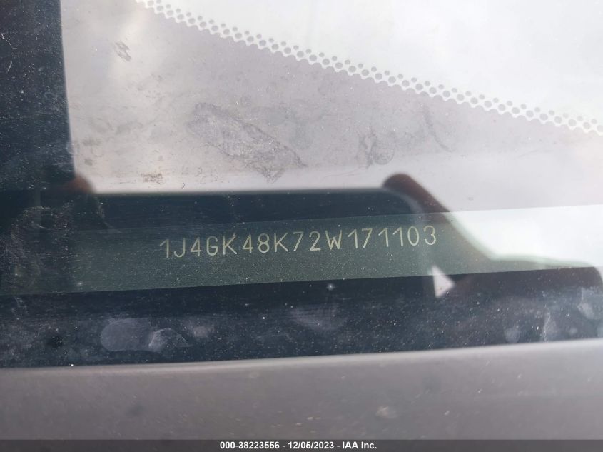 2002 Jeep Liberty Sport VIN: 1J4GK48K72W171103 Lot: 38223556