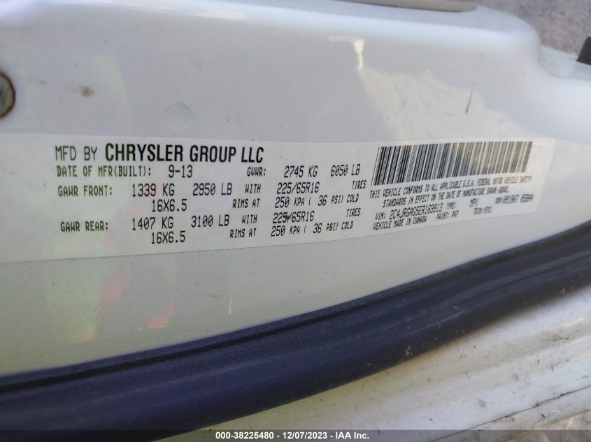 2014 Ram Cargo Tradesman VIN: 2C4JRGAG5ER169913 Lot: 38225480