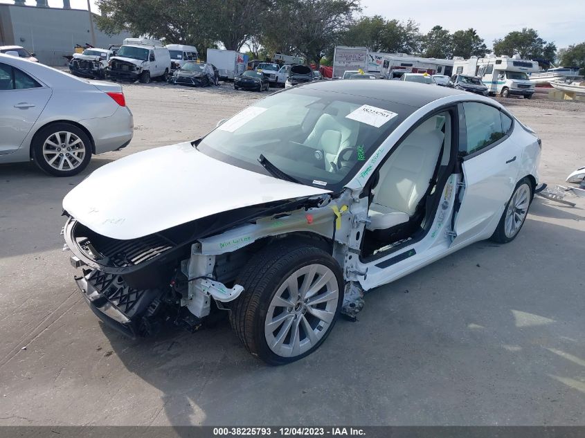 2022 Tesla Model 3 Long Range Dual Motor All-Wheel Drive VIN: 5YJ3E1EB4NF176931 Lot: 38225793