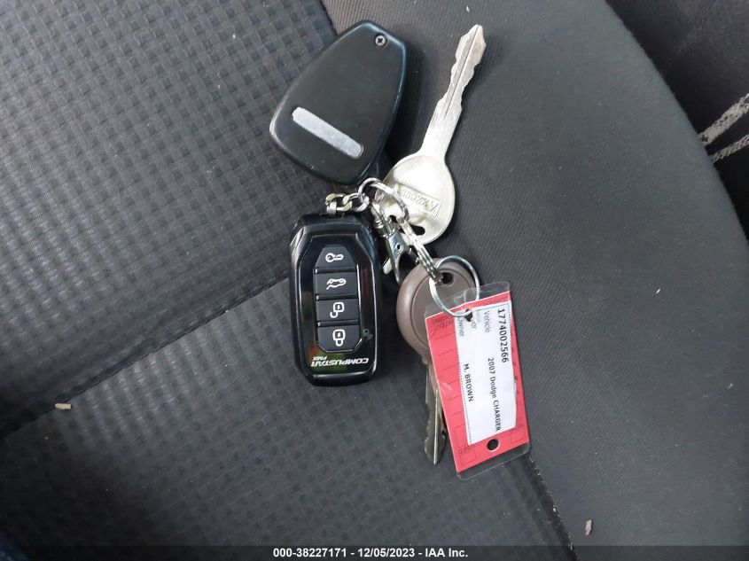 2007 Dodge Charger Police VIN: 2B3LA43H27H770355 Lot: 38227171