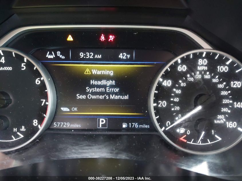 2020 Nissan Murano Sv Fwd VIN: 5N1AZ2BJ7LN141842 Lot: 38227208