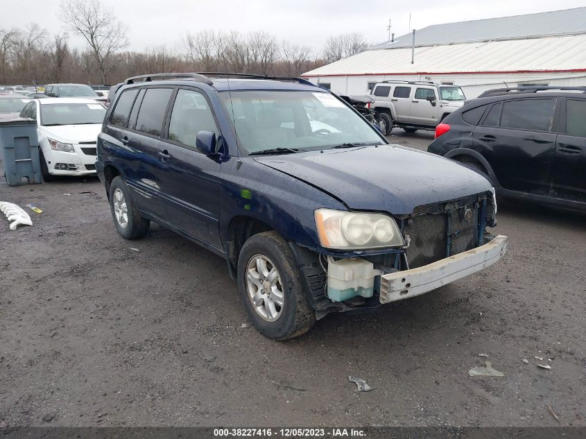 2001 Toyota Highlander V6 (A4) VIN: JTEHF21A310017313 Lot: 38227416