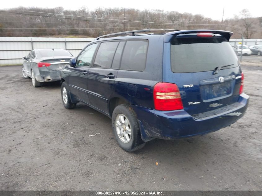 2001 Toyota Highlander V6 (A4) VIN: JTEHF21A310017313 Lot: 38227416