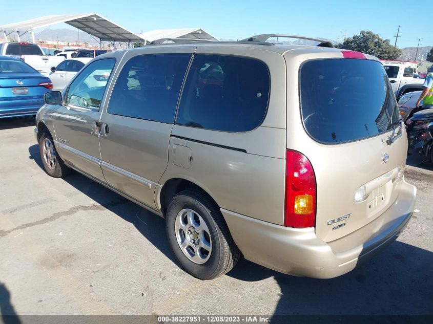 1999 Nissan Quest Se/Gxe/Gle VIN: 4N2XN11T5XD834554 Lot: 38227951