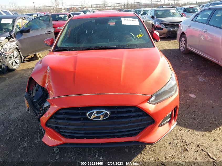 2019 Hyundai Veloster 2.0 VIN: KMHTG6AF8KU010989 Lot: 38228468