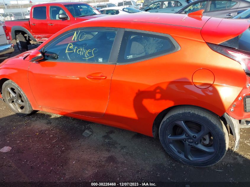 2019 Hyundai Veloster 2.0 VIN: KMHTG6AF8KU010989 Lot: 38228468