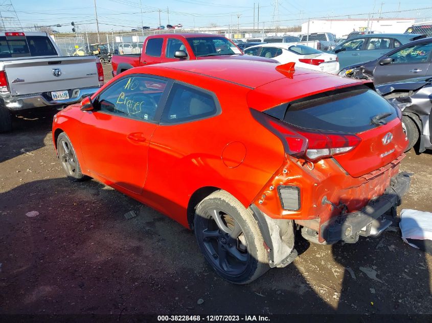 2019 Hyundai Veloster 2.0 VIN: KMHTG6AF8KU010989 Lot: 38228468