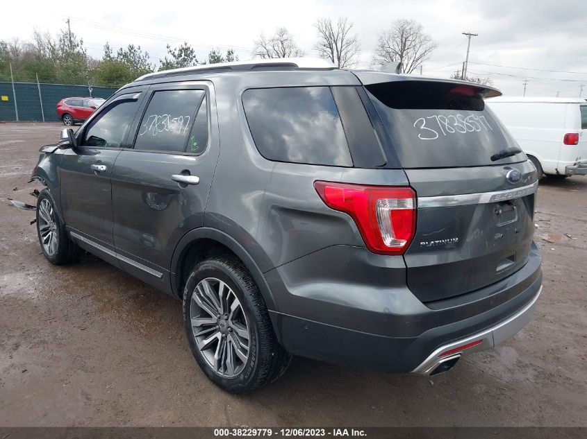 2017 Ford Explorer Platinum VIN: 1FM5K8HT3HGE20637 Lot: 38229779