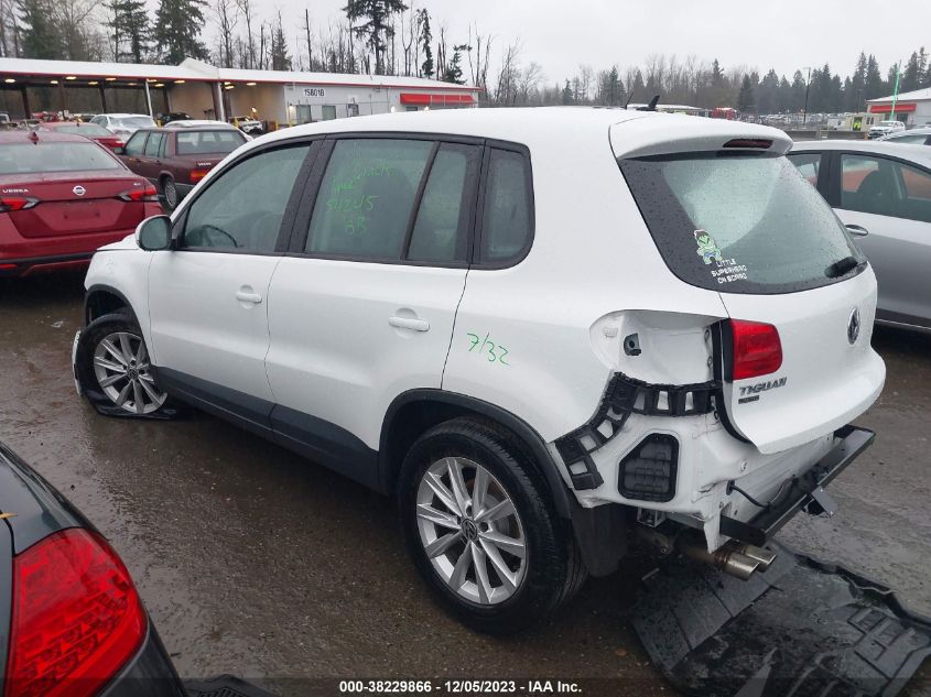 2017 Volkswagen Tiguan 2.0T/2.0T S VIN: WVGBV7AX1HK052795 Lot: 38229866